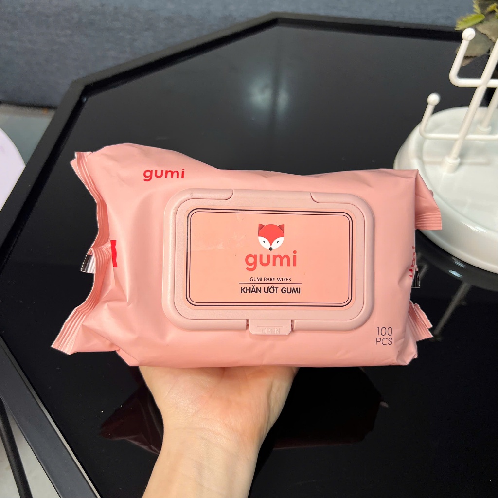 Khăn giấy ướt Gumi, khăn ướt gói 80 tờ không cồn không mùi an toàn cho da SAM HOUSE DN443
