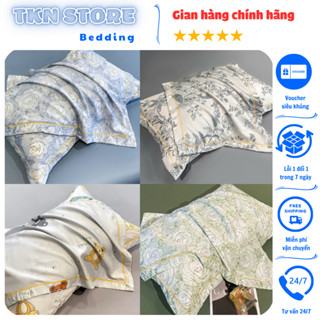 Vỏ gối đầu lụa thái kích thước 45x65cm nhiều mẫu sang trọng, Áo gối nằm người lớn chất liệu lụa thái mềm mại thoáng mát