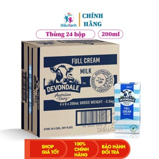[Date T7-2026] Thùng Sữa DEVONDALE Nguyên Kem 200ml - 24 hộp/thùng - Sữa Tươi Không Đường Úc