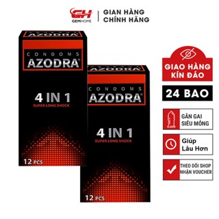 Bao Cao Su Azodra Gân Gai 2 hộp lớn Thiết kế gân gai GEMHOME