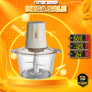 Máy xay thịt đa năng 2L Bear QSJ-E03B2 (SB-MX20A), 300W, xay thực phẩm, cá, tỏi ớt, BH 18 tháng