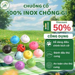  Chuông Đeo Cổ Chó Đầy Đủ Màu Sắc - Chuông Cổ Cho Mèo - Vòng Cổ Cho Chó TD Pet Care 
