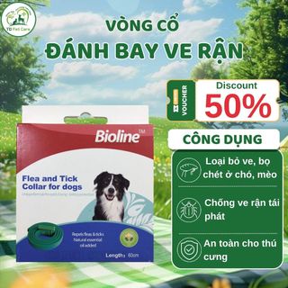  Vòng Cổ Ve Rận BioLine Phòng Rận Mèo Và Ve Chó Dành Cho Chó Mèo 