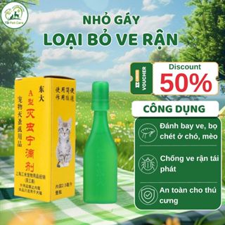 Nhỏ gáy ve rận, bọ chét, bọ nhảy cho chó mèo A1 (Kèm Loa Cổ) TD Pet Care