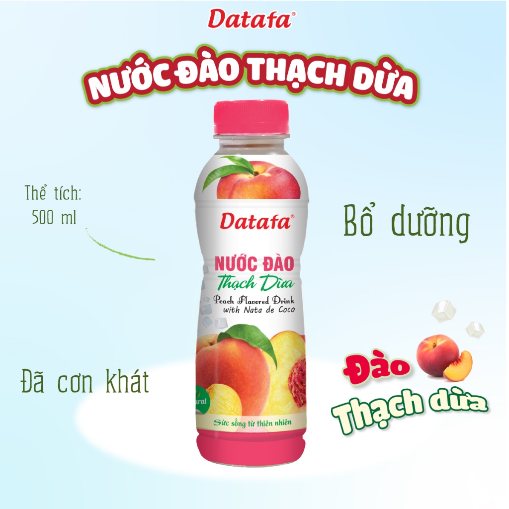 Nước Đào Thạch Dừa Datafa Giải Khát - 1 Chai 500ml