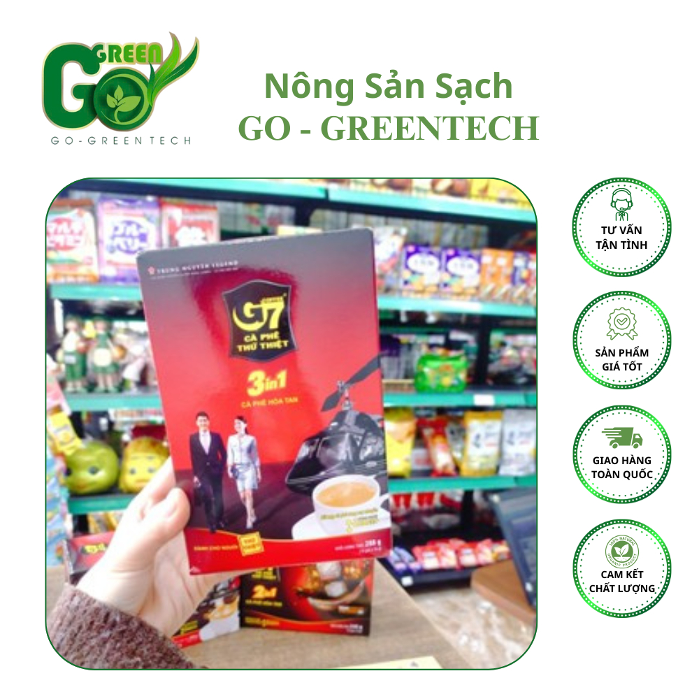 Cà Phê Sữa Hoà Tan G7 3in1 (Hộp 18gói x 16g), Cà Phê Hòa Tan Đen Đá G7 2in1 (Hộp 15 gói x 16gr) Trun