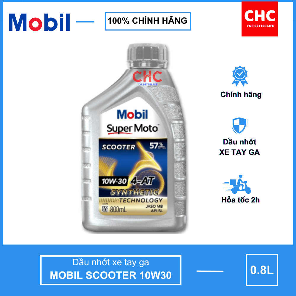 Dầu nhớt xe ga Mobil Scooter 10W30 (Nhập khẩu Singapore)