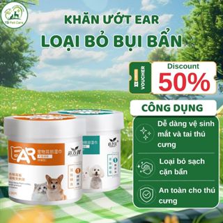  Hộp Khăn Ướt Lau Mắt Bẩn Tiện Dụng Dành Cho Chó Mèo EYE - Giấy Ướt Nước Hoa Lau Ố Bẩn TDPetCare 