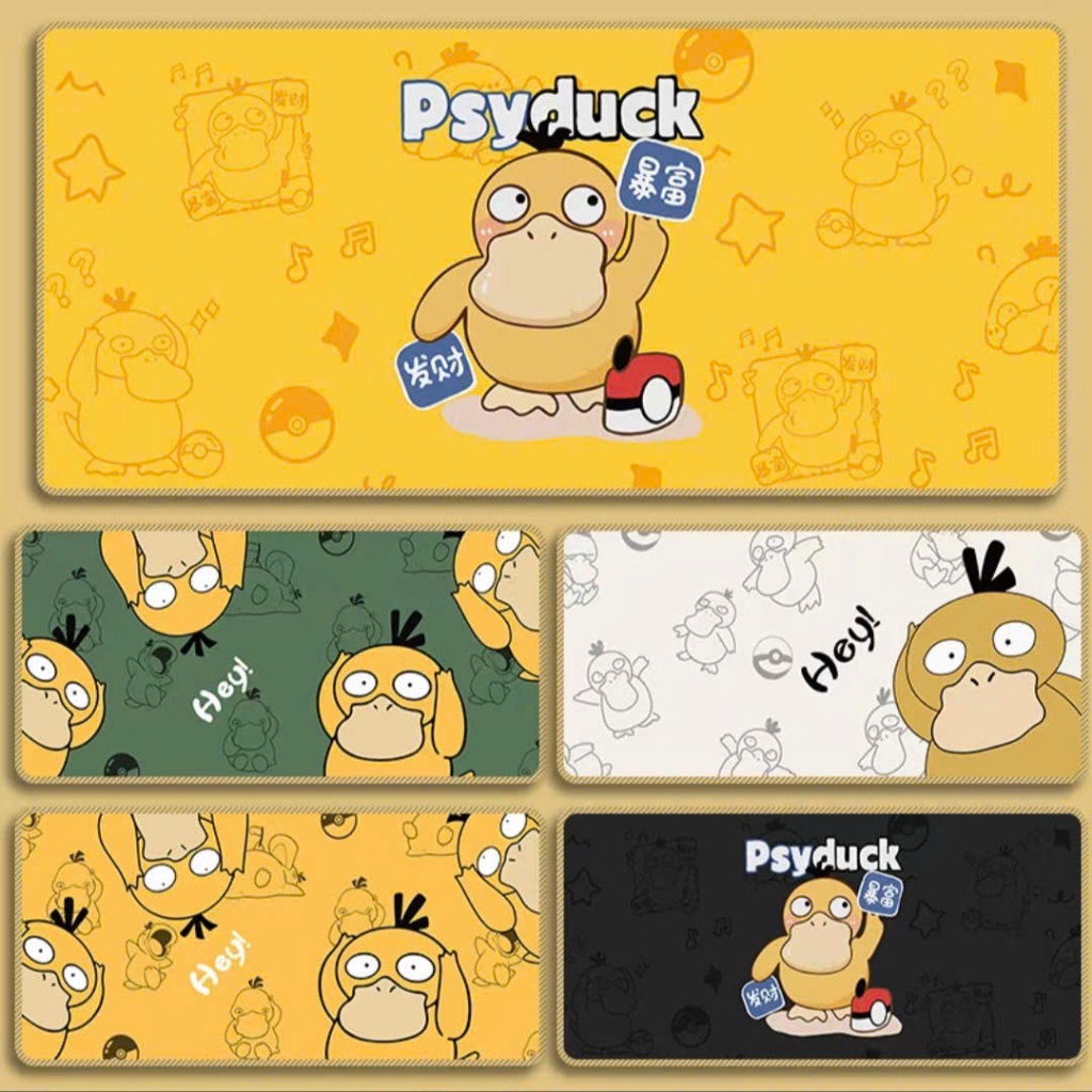 Lót chuột, pad chuột cỡ lớn Psyduck , hoạt hình Pokémon , mouse pad ,DESKMAT full mẫu full size