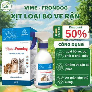 Chai Xịt Ve Rận Chó Mèo Vime Frondog - Lọ Xịt Bọ Chét Chó Rận Mèo TD Pet Care