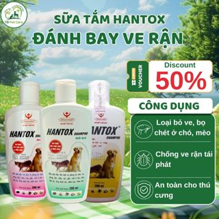 Sữa Tắm Ve Rận Bọ Chét Chó Mèo Hantox Shampoo 200ml TD Pet Care
