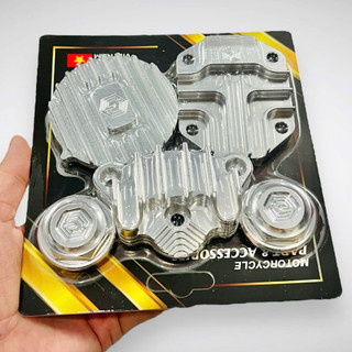 Combo bộ nắp đầu lòng WAVE - DREAM, chất liệu nhôm CNC 6061 ( LV )