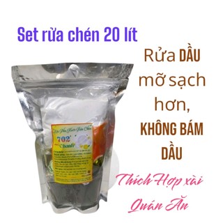 Bộ Kit Nguyên Liệu Tự Pha Nước Rửa Chén 20 Lít, Đậm Đặc Sạch Dầu Mỡ Hương Chanh. Set 20 Lít