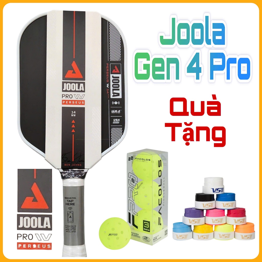 Vợt pickleball Joola Gen 4 Pro Tặng 1 hộp bóng Facolos và cuốn cán