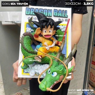 [SIÊU TO] Đồ chơi Mô hình Goku bìa truyện 3,5kg 30cm figure manga dragon ball jacksdo tập 1 dragonballz Sách goku kid