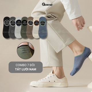 [Deal Trên LIVE] Combo 7 đôi tất lười nam chống tuột gót GOMTAT, vớ lười nam đi giày lười cao cấp - MIA-1402-CB7