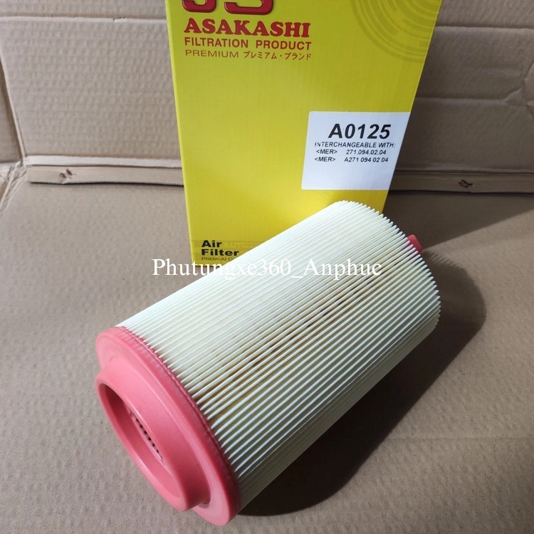 Lọc gió động cơ Mercedes E200 2007-2014, E200 Kompressor hiệu JS Asakashi Nhật A0125