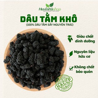  Dâu Tằm Sấy Khô Nguyên Trái 100% Tự Nhiên - Trà Dâu Tằm Đen Sấy Lạnh - Huyền Hà Shop 