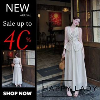 Set đồ nữ áo gile đính bông phối chân váy xòe chất tuyết nhung thanh lịch thích hợp đi làm đi chơi D971