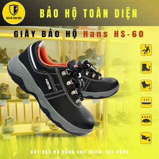  Giày Bảo Hộ Hans HS-60 – Trọng Lượng Nhẹ Đế Chống Trượt Mũi Thép Chống Dập Ngón 