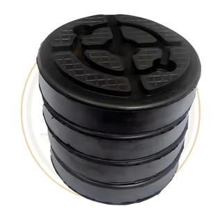 Miếng đệm cao su kê gầm cầu nâng cắt kéo, cao su tay cầu nâng 2 trụ loại bố vải, Cao su 2 lỗ
