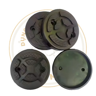 Miếng đệm cao su kê gầm cầu nâng cắt kéo, cao su tay cầu nâng 2 trụ loại bố vải, Cao su 2 lỗ