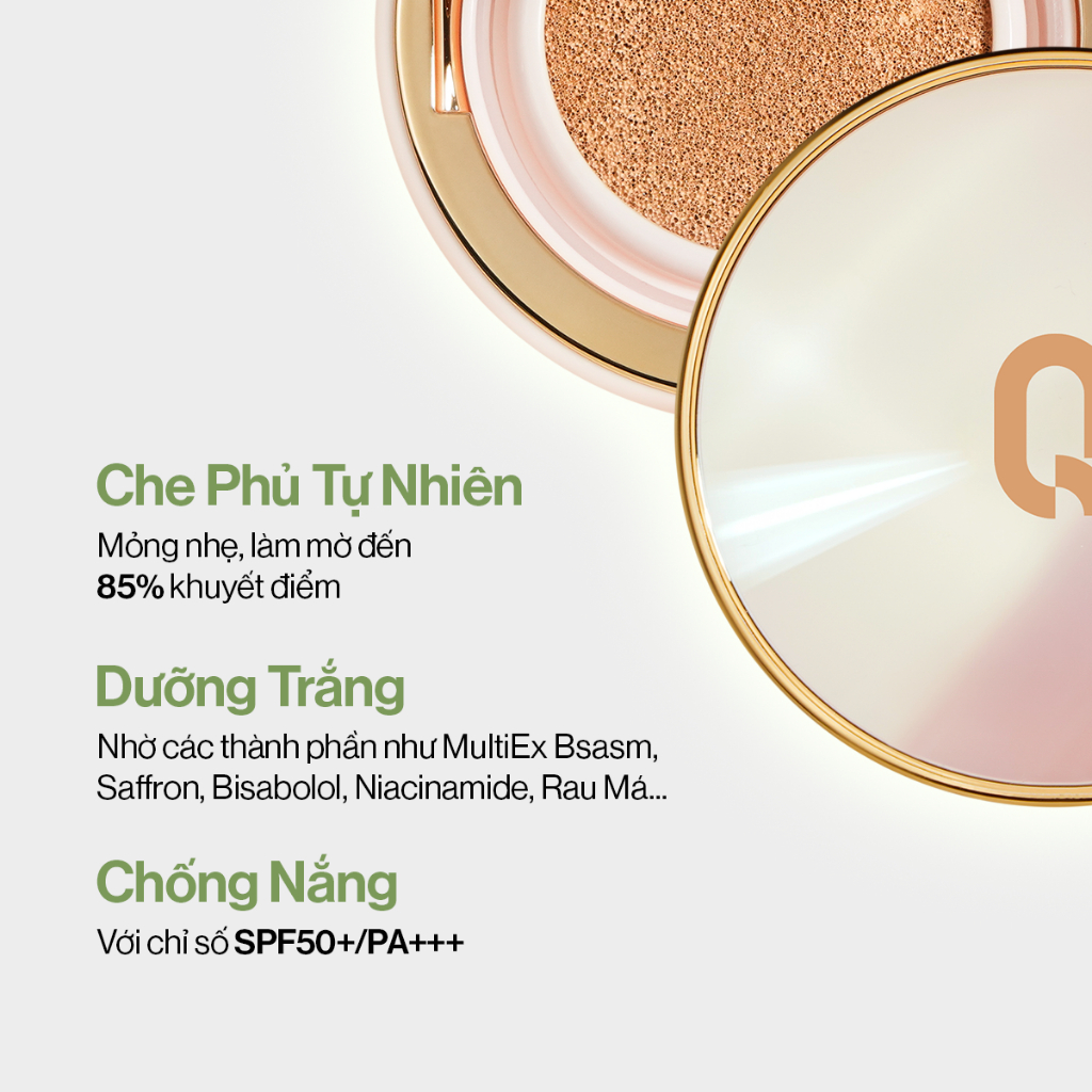 Phấn nước GLAMRR Q LONG WEAR DD CUSHION - SPF50+/PA+++ (1 lõi 13g) | BigBuy360 - bigbuy360.vn