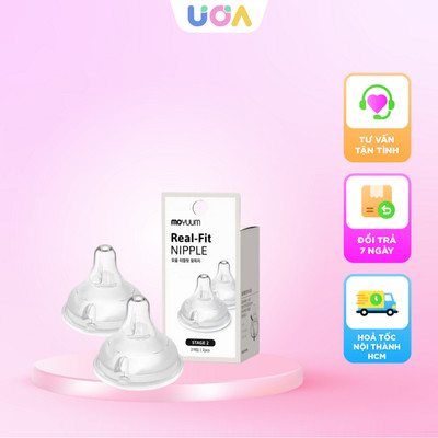 Thế hệ 3 - Núm bình sữa silicon Moyuum - Size 1/2/3/4