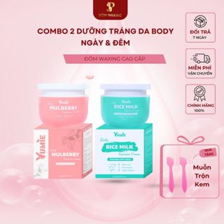 Combo kem body dưỡng trắng da cấp tốc Yumie, Tặng Kèm 2 Muỗng Trộn Kem
