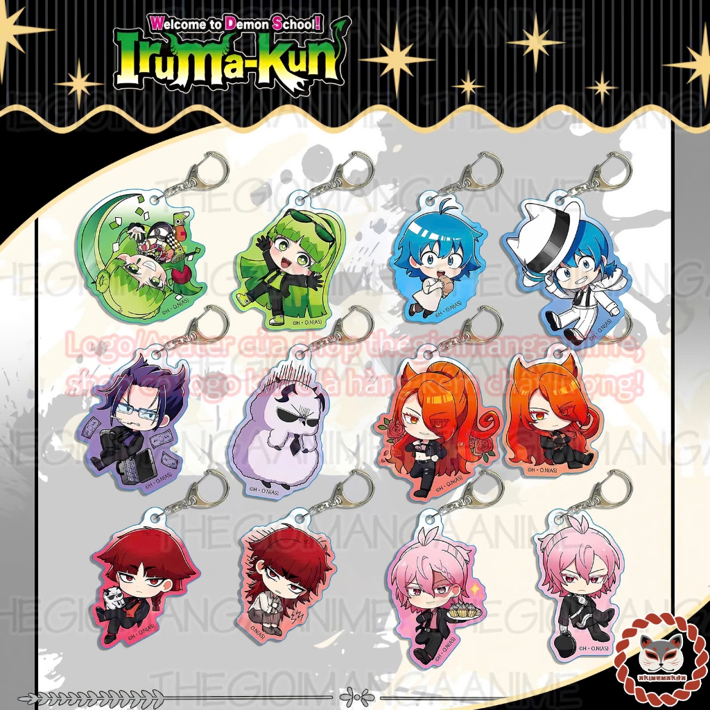 (Tặng móc khóa) Móc khóa IRUMA GIÁ ĐÁO ver SONG SONG Mairimashita Iruma-kun anime chibi xinh xắn