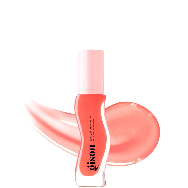 SON DƯỠNG MÔI GISOU HONEY INFUSED LIP OIL - MÀU BEE-LLINI PEACH (MỚI NHẤT)