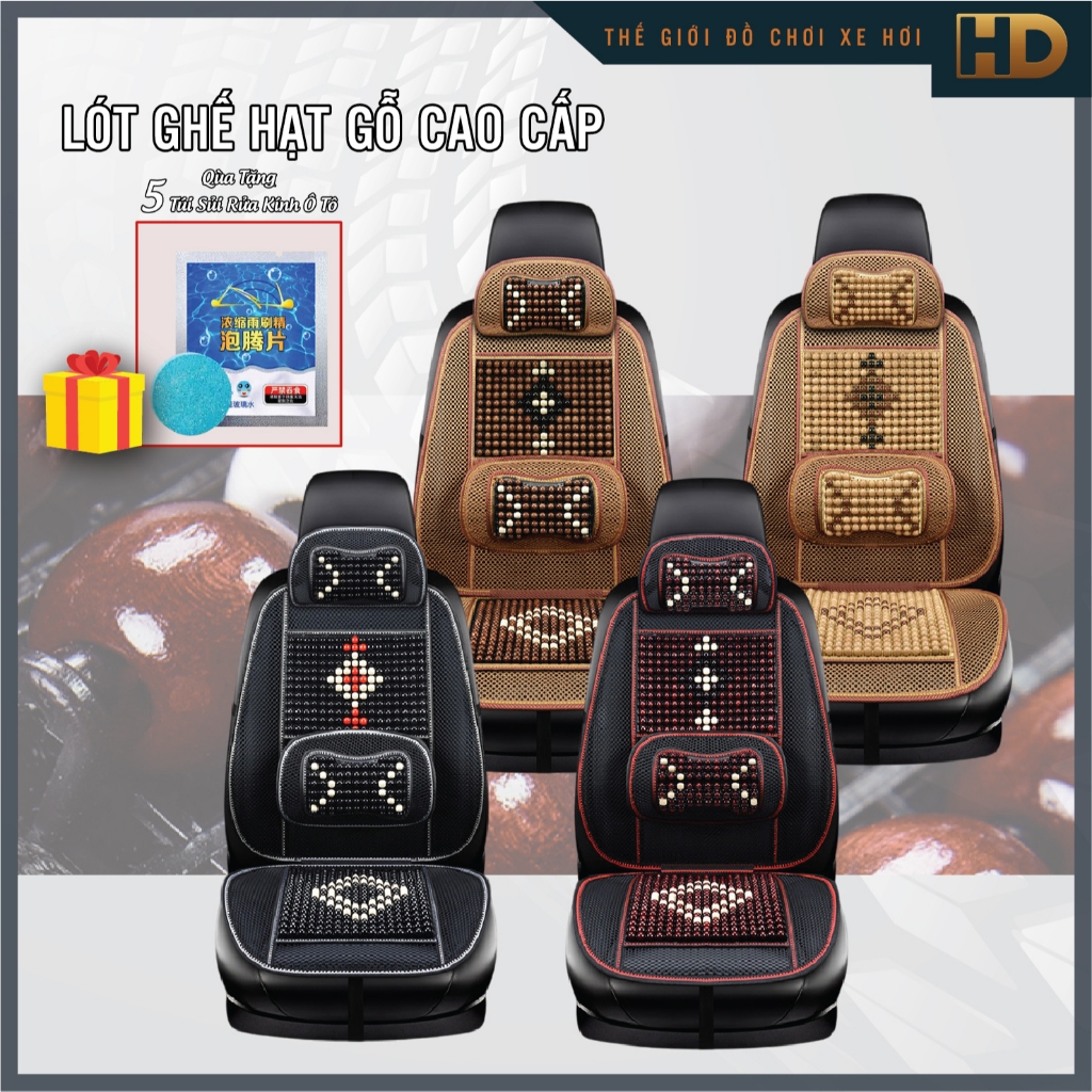 Lót Ghế Hạt Gỗ Nâng Lưng