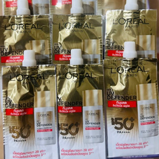 [5.5ml Túi Mini] Kem Chống Nắng LOreal Paris UV Defender Invisible Fluid SPF 50+ PA++++ x20 Vạch Đỏ