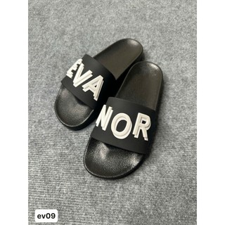 Dép Evanor màu đen trơn họa tiết đơn giản. ảnh thật [ Student shoe store ]