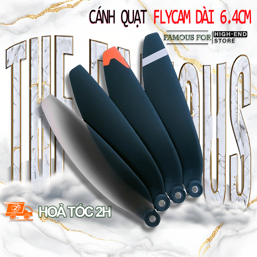 Cánh quạt flycam 6.4cm thay thế, cánh flycam mini kích thước 6.4cm, cánh quạt thay flycam size nhỏ