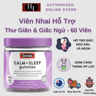 Swisse Ultiboost Calm + Sleep Gummies - Viên Nhai Hỗ Trợ Thư Giãn & Giấc Ngủ - 60 Viên