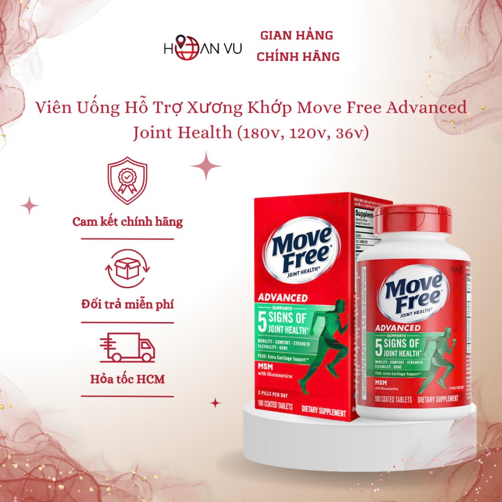 Viên Uống Giảm Đau Nhức Move Free Advanced Plus MSM & Glucosamine 180 Viên