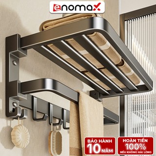 Giá treo khăn nhà tắm Enomax dán tường. Chất liệu Thép Carbon chống gỉ. Bảo hành 10 năm