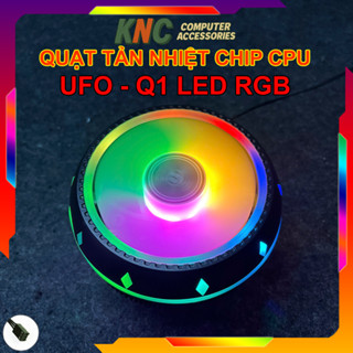 Quạt Tản Nhiệt CPU UFox Q1 9cm Led RGB Tự Đảo Màu Hiệu Ứng - Hàng Fullbox