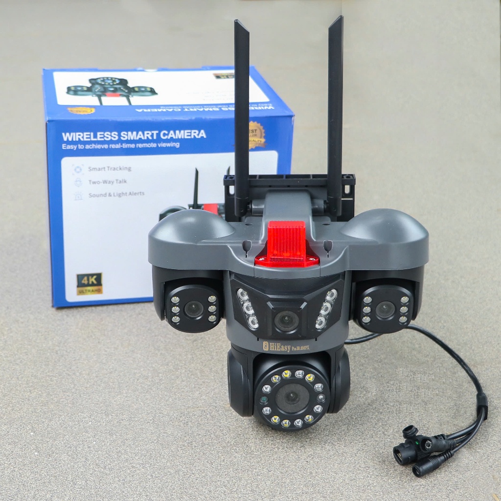 CAMERA 4 ỐNG KÍNH ĐỘC LẬP XEM 4 MÀN HÌNH – DÙNG APP HIEASY – QUAY 360°, ĐÀM THOẠI 2 CHIỀU – CẢNH BÁO CHUYỂN ĐỘNG – BẢO H | BigBuy360 - bigbuy360.vn