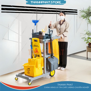 Xe làm phòng Chaobao D11-1 (có nắp)