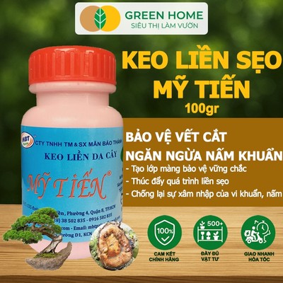 Keo Liền Sẹo Cho Cây GreenHome, Mỹ Tiến, Chai 100gr, Liền Nhanh Vết Cắt Da Cây, Chiết Cành