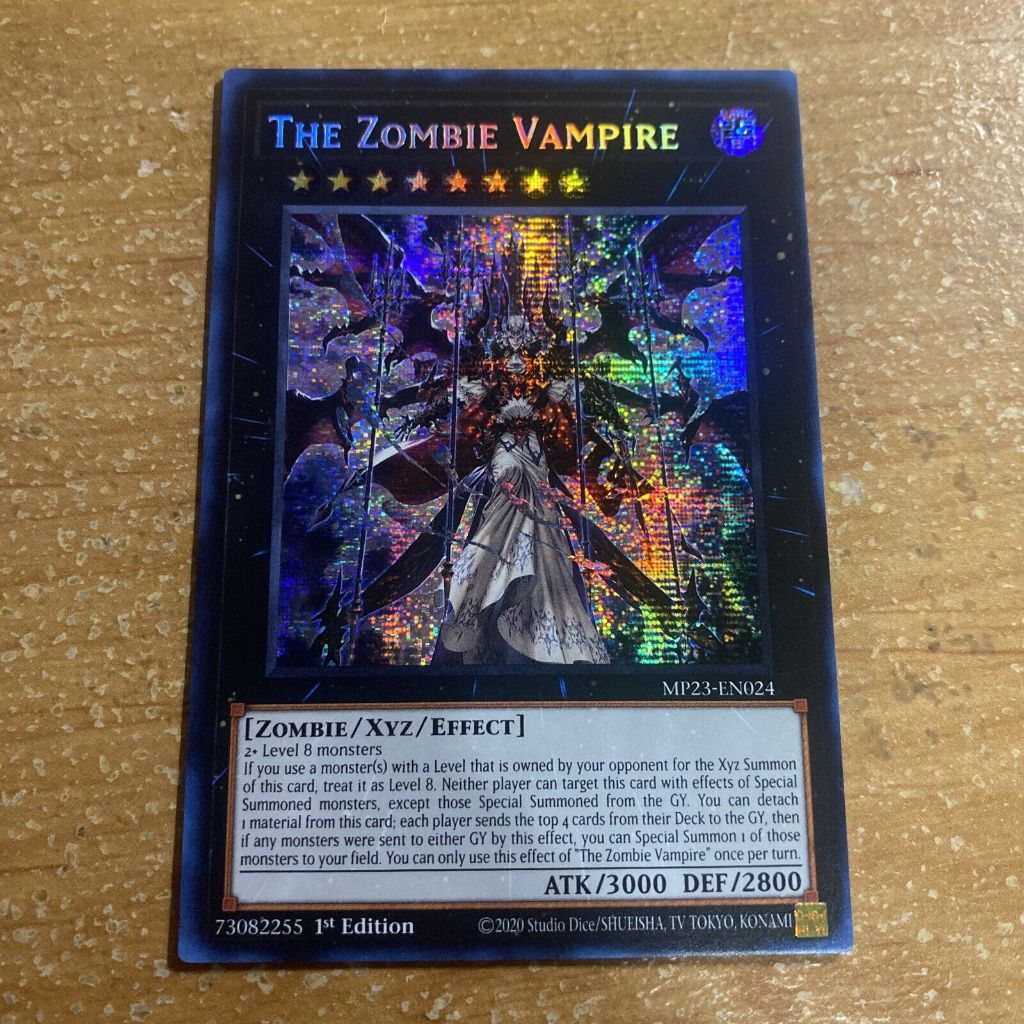 Secret Rare ae [ Dưa Hấu ] Lá bài thẻ Yugioh The Zombie Vampire - Tặng bọc xyz