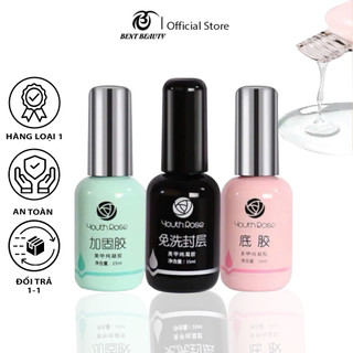  Base top cứng móng hoa hồng 15ml 20ml gel sơn móng chuyên nghiệp bền đẹp an toàn hàng loại 1 