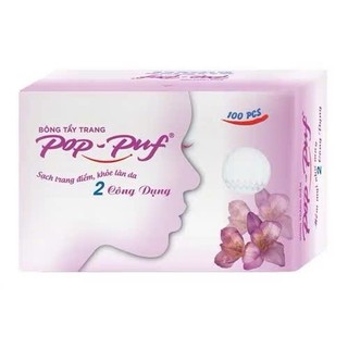 Bông tẩy trang Pop Puf 100 miếng - HỘP HỒNG