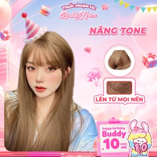 Thuốc nhuộm NÂNG TONE TÓC, kem nâng tone tóc tại nhà Buddyhairs tặng kèm dụng cụ