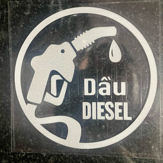 Tem  dán nắp bình xăng, dầu  Diesel