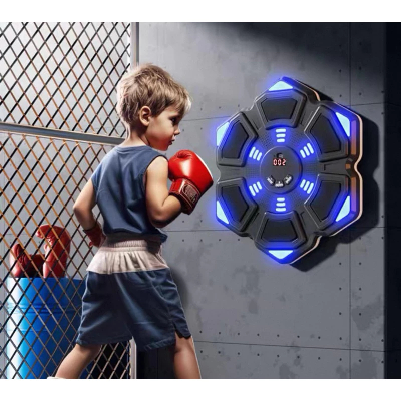 Máy Tập Boxing Theo Nhạc Gắn Tường Cho Bé - Tập Boxing Tại Nhà, Phát Nhạc Qua Bluetooth