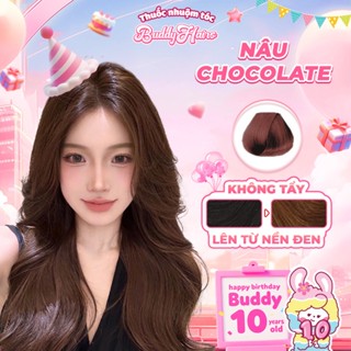 Thuốc nhuộm tóc màu NÂU CHOCOLATE, NÂU SOCOLA, NÂU MOCHA MOUSSE thuốc nhuộm tóc không tẩy | Thuốc nhuộm tóc Buddyhairs