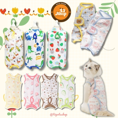 A. Jumsuit ngừa rụng lông / Quần áo cai sữa - hỗ trợ phục hồi vết thương sau khi phẫu thuật - T3 PETS SHOP